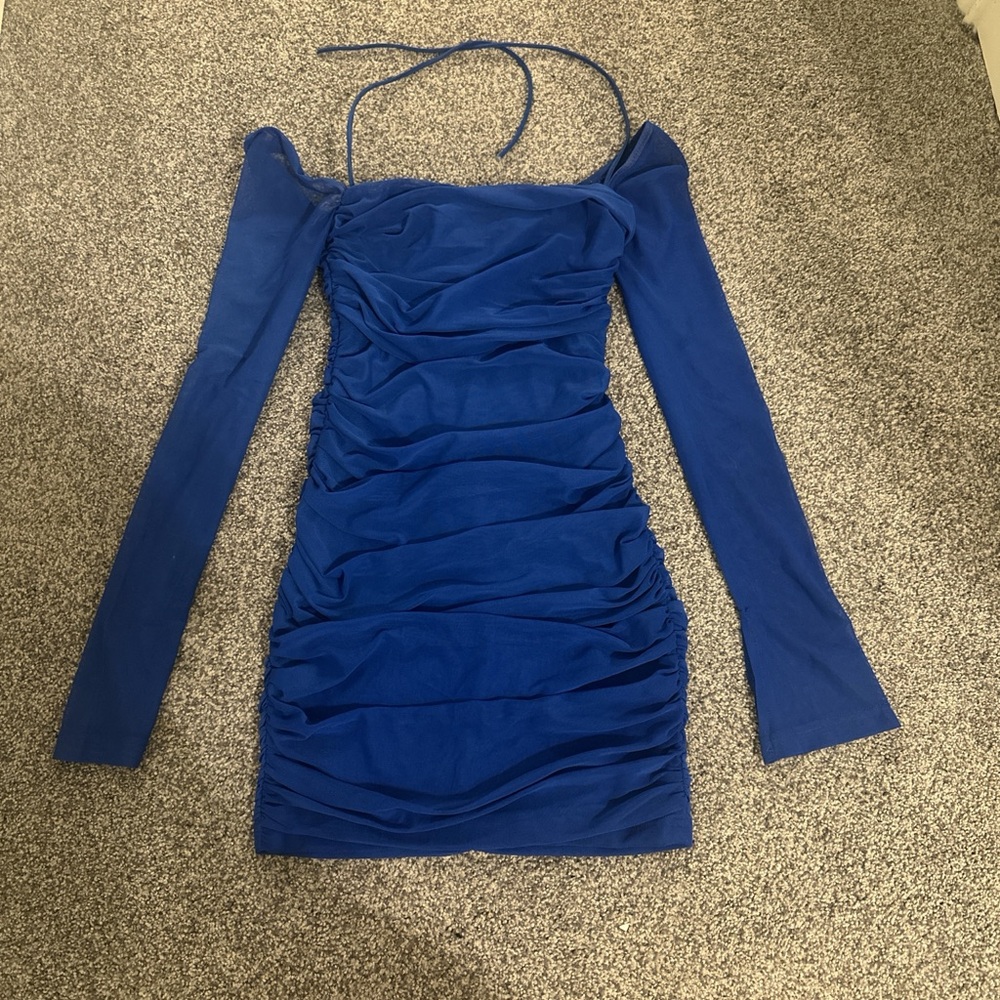 Hello Molly Royal Blue Long Sleeve Dress